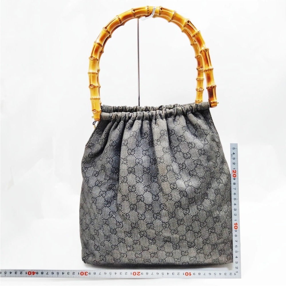 Vintage Gucci GG Bamboo Handle Bag - Picture 3 of 12